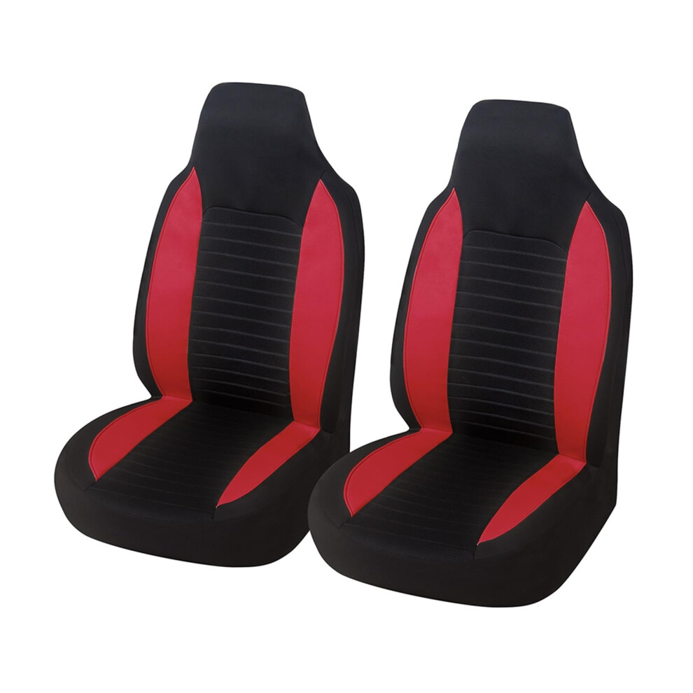 Car Seat Front 2Pcs High Back Bucket Seat Covers Universal Car Seat Protector For Peugeot 107 Red 9016109558671