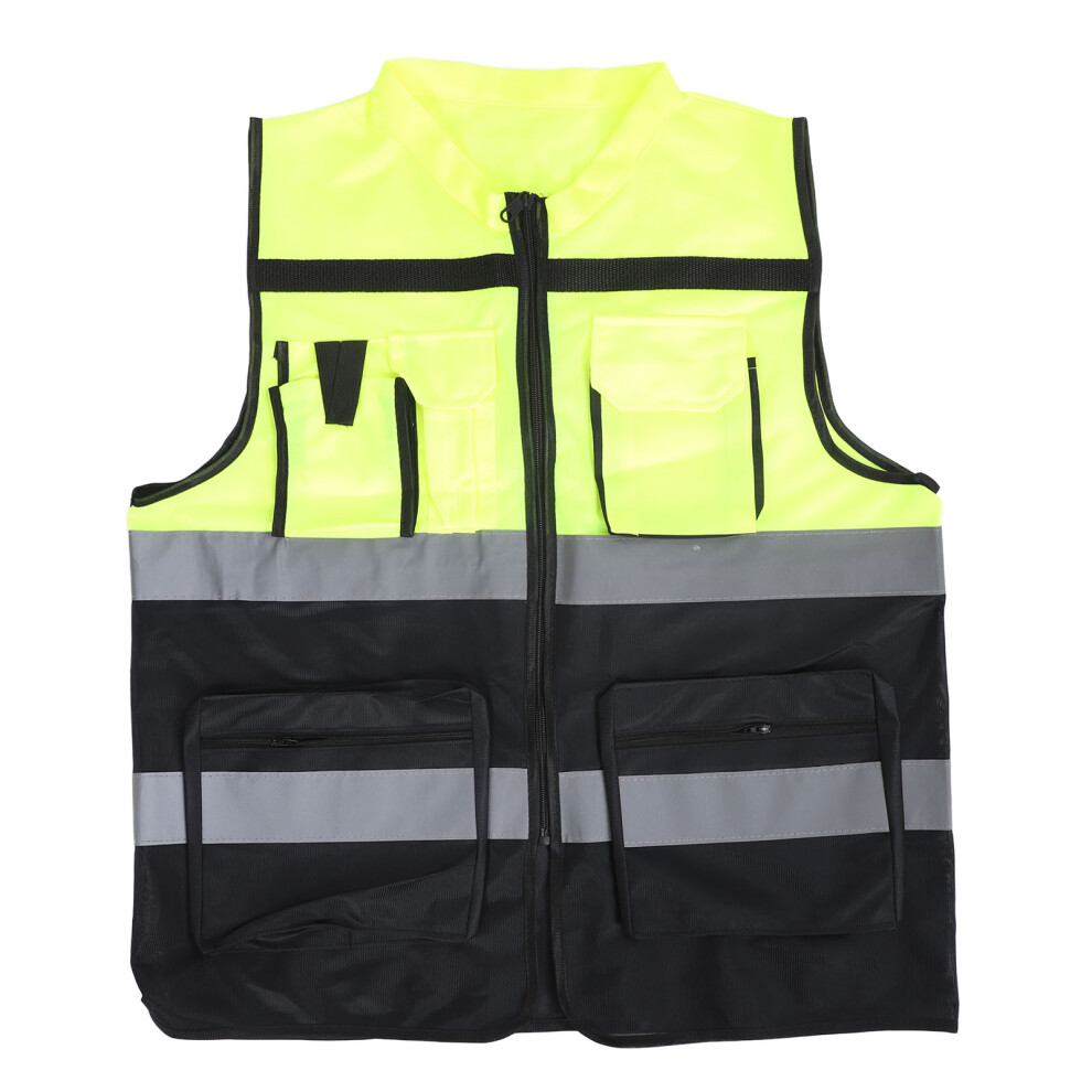 (XXL) Dual Color Reflective Vest Class 2 High Visibility Night Work XXL-image-OPC-PMCK7XW-NEW