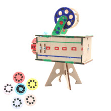 3D Holz-Puzzle-Projektor Modellbaukasten mit 6 Folien für Kinder