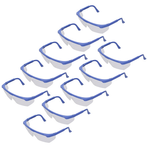 10x Schutzbrille Kunststoff verstellbar 2