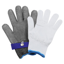 (XL 25.5cm/10.04in) Schnittfeste Handschuhe Edelstahl Nylon XS 22cm