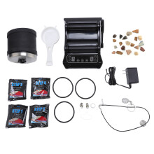 (EU Plug) Rock Polisher 2.5LB 3-Speed Electric Stone Polishing Machine US Plug