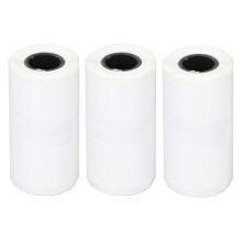 (50x15mm/1.97x0.59in (450 Sheets)) 3 Rollen Selbstklebend Thermopapier 50x15mm Weiß