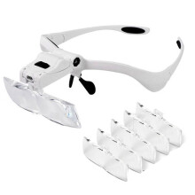 LED-Lupe mit Kopfbügel 1x-3.5x verstellbar leichtgewichtig