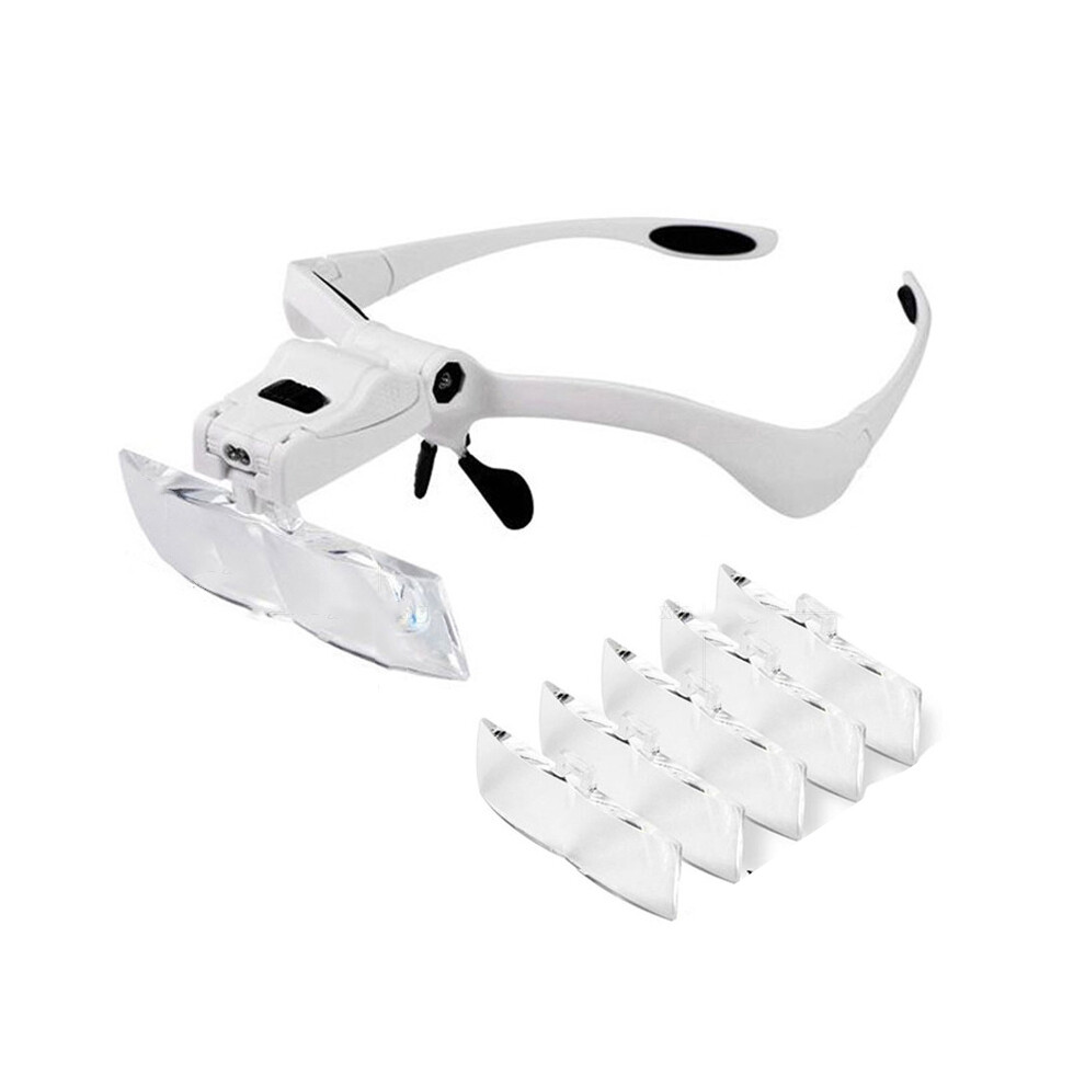 Headband Magnifying Glass 1X-3.5X Led Adjustable Lightweight 610830829537