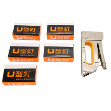 Manual Staple Gun Adjustable High Efficiency Stapler 5 Box Staples