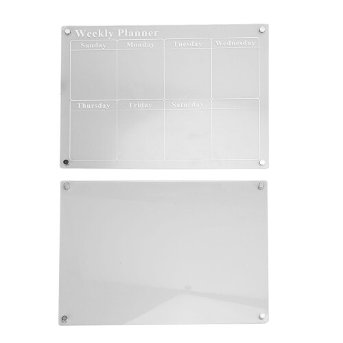 Klarsicht-Acryl-Wochenplaner mit 6 Markern 1