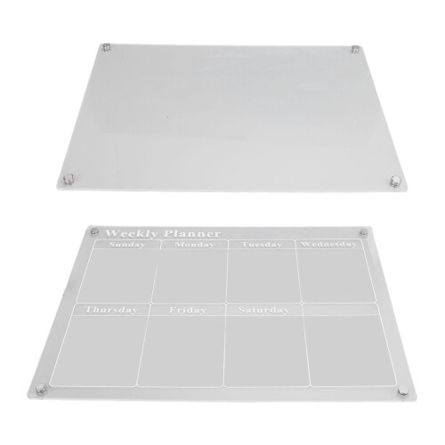 Klarsicht-Acryl-Wochenplaner mit 6 Markern 2
