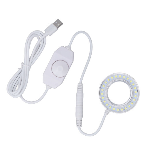 LED-Ringlicht mit Helligkeitsregler und Spiralschnalle 2