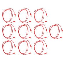 (Red) 10Set Bananenstecker Testleitung Messkabel 2mm Rot