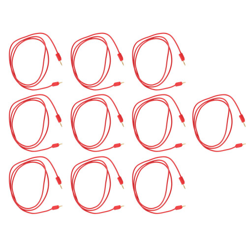 (Red) 10Set Bananenstecker Testleitung Messkabel 2mm Rot