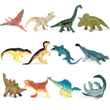 (JS Mini Dinosaur 12 Sets) Mini-Tierfiguren-Set 12 Stück - Lebensechte Lernspielzeuge für Kinder