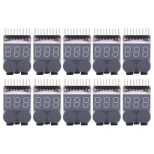 10Stk LiPo-Batterieprüfer 1-8S Digitalalarm