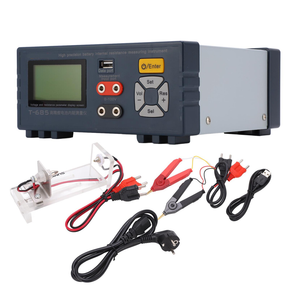 (Eu Plug) Lithium Battery Voltage Tester Lcd High Accuracy Analyzer Eu Plug 610830839895