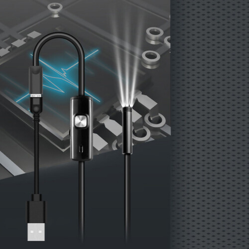 (1m/3.3ft) 7mm HD Flexible Wire Waterproof USB Phone Endoscope 1m 2