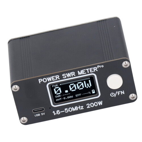 SWR-Meter 1,6-50MHz 0,5-200W mit 1,29-Zoll-Bildschirm 2