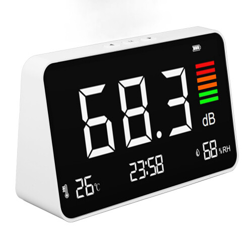 Digital Decibel Meter 30-130dBA with Temp/Humidity Detection DM219N 1