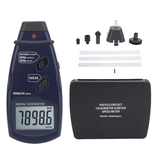 Digital-Tachometer Großes LCD 2-in-1 Handheld RPM-Meter Motor Lüfter