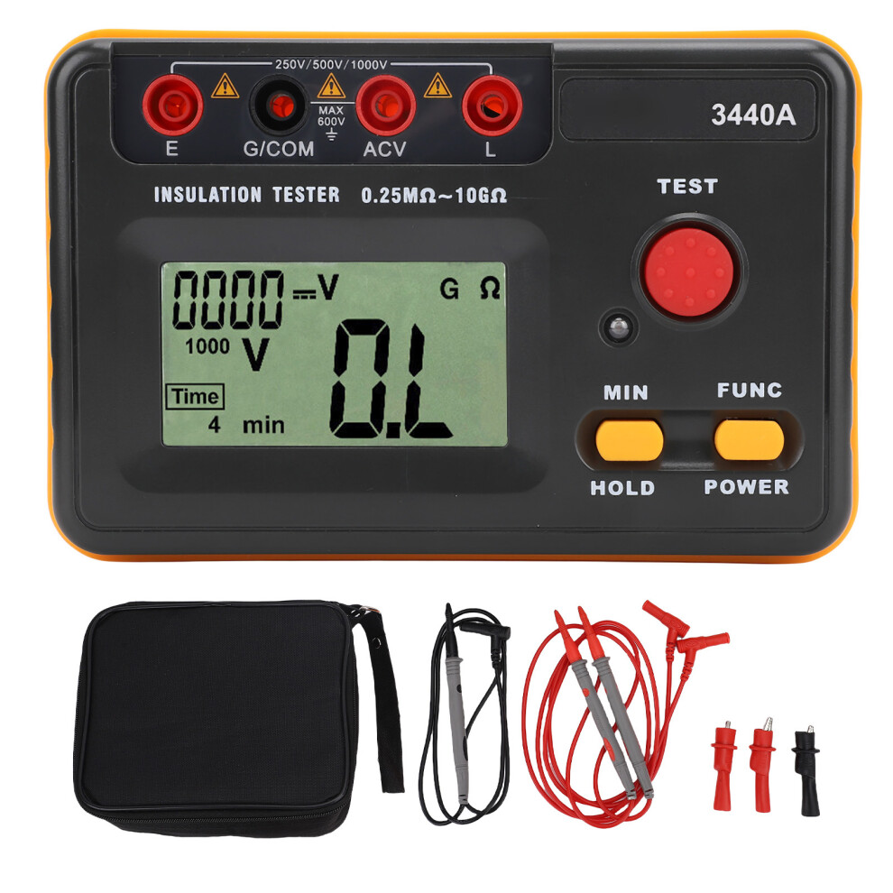 Insulation Resistor Tester 250V 500V 1000V 0.25Mî©-40Gî© 610830974343