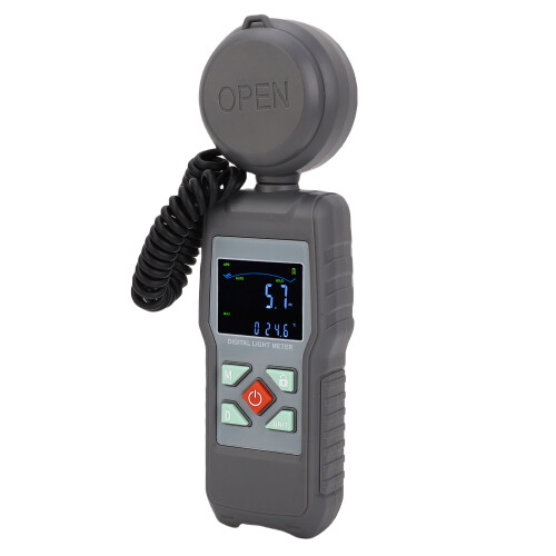 Digital Light Meter 200000LX 360 Rotatable Sensor Temperature 2