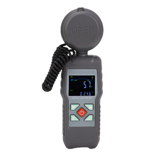 Digital Light Meter 200000LX 360 Rotatable Sensor Temperature 1