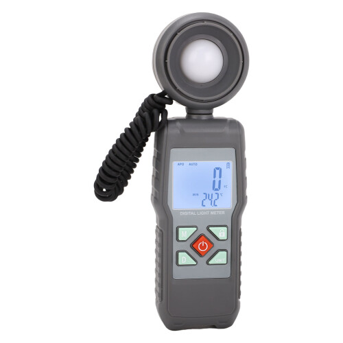 Digital Light Meter 200000lx Illuminance LCD Black White Screen 2
