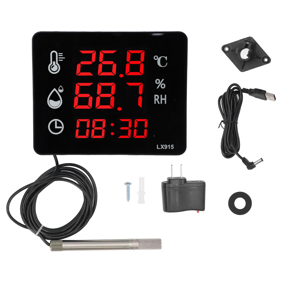 Digital Hygrometer Thermometer Led Display With Clock 323163283104