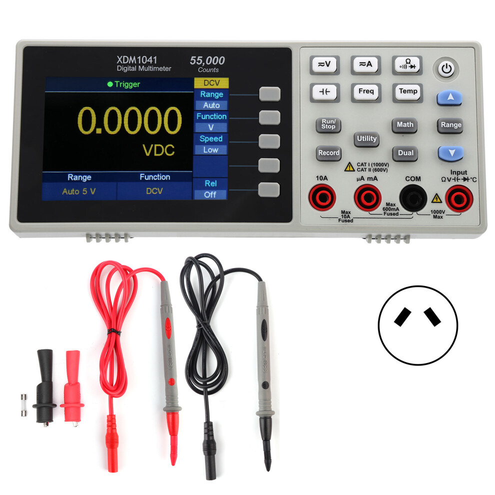 (Au Plug 110-220V) Xdm1041 3.5In Lcd Mini Digital Multimeter True Rms Temp Tester