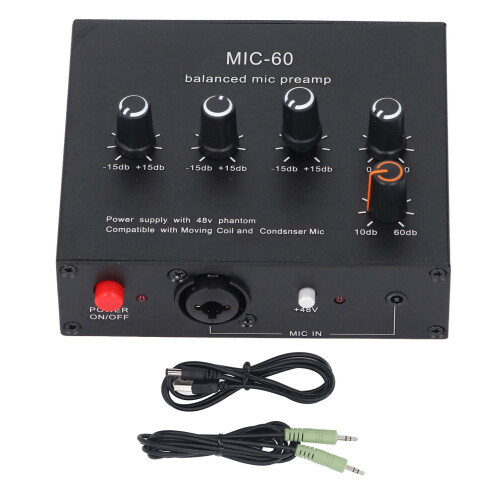 Dynamic Mic Amplifier Bass Adjustment Home Sound Amp