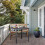 Table de jardin carrée aspect bois 5