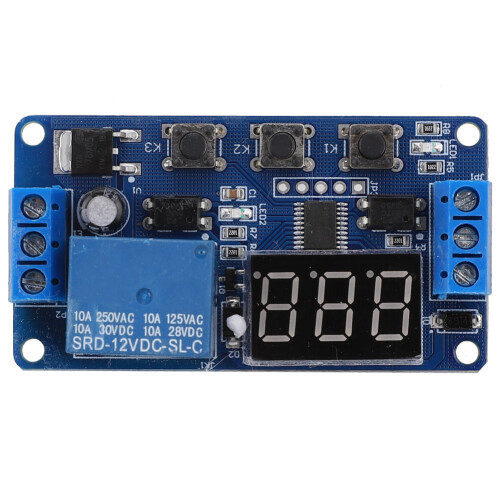 DC12V Time Delay Relay Module LED Digital Display Timer Switch