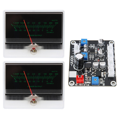 2x TS-DBP90B-2Q VU-Meter mit Treiberplatine & Beleuchtung 2