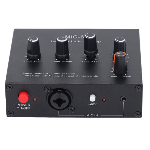 Dynamic Mic Amplifier Bass Adjustment Home Sound Amp 2