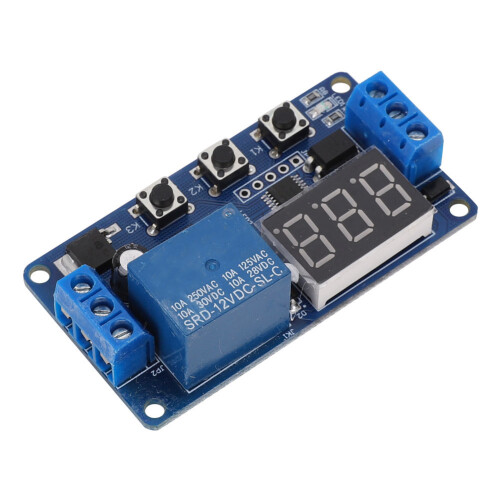DC12V Time Delay Relay Module LED Digital Display Timer Switch 1