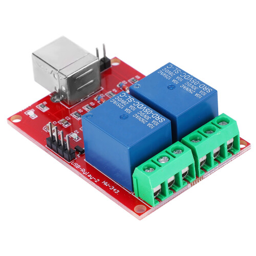 (USB Control Switch) 5V USB 2-Kanal-Relais-Modul mit Schalter 2