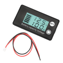 (White Digital Backlight) LCD-Batteriemeter 2-Draht-Spannungsmesser für Lithium/Blei 768V Blau