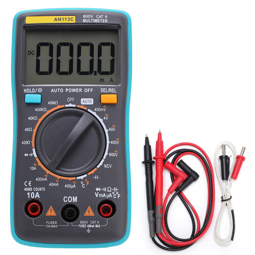 (Blue) AN113C Digitalmultimeter Hochgenauig mit Hintergrundbeleuchtung