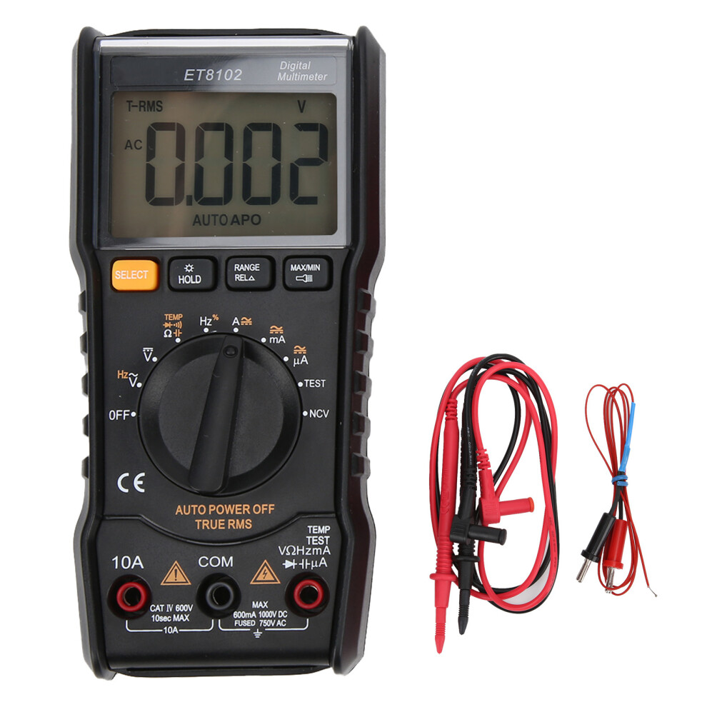 Et8102 Digital Auto Range Multimeter Voltage Current Tester 610830882167