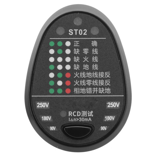 ST02 Multifunction Socket Tester LED Display 100-240V 1