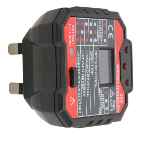 (UK Plug) 20D FI-Prüfer Live/Neutral-Wire-Checker 48V 2