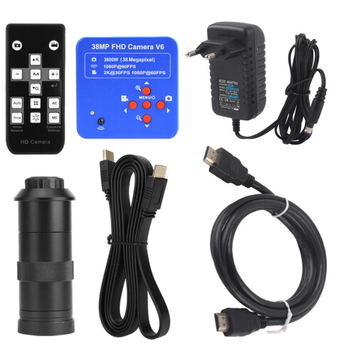 38MP HDMI/USB-Videomikroskop mit 100X-Objektiv