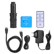 (EU Plug) 34MP HDMI/USB Industrie-Mikroskopkamera mit 180X Objektiv