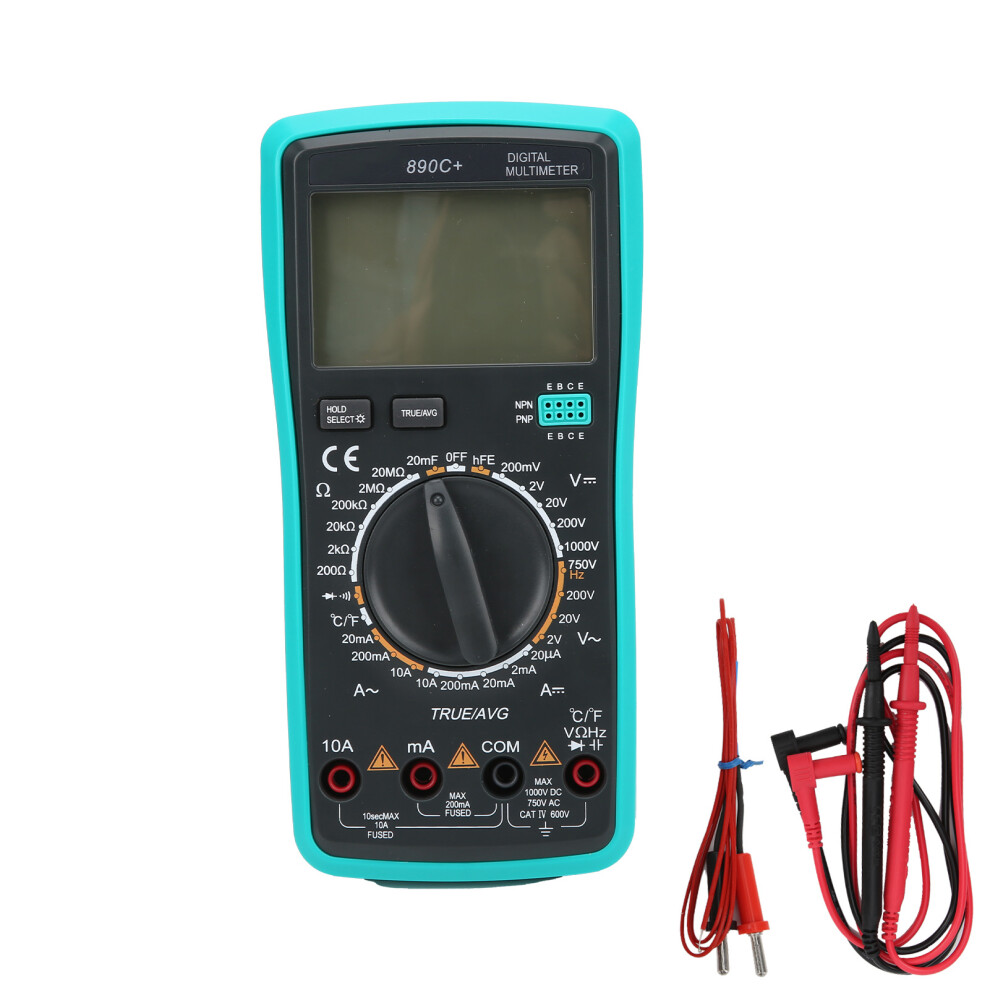 890C+ Digital Multimeter Temp Antiburn Voltage Current Meter 610830880330