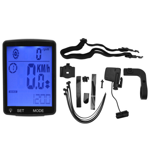 (Blue) 2,8 Zoll LED-Fahrradcomputer Tacho Multifunktion Grün