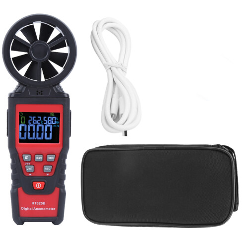 HT625B Digital-Anemometer für Luftgeschwindigkeit, Temp. & Feuchte