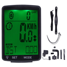 (Green) Fahrradcomputer 2,8 Zoll LED-Tacho multifunktional grün