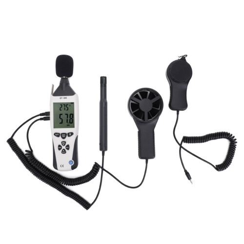 ET-965 5-in-1 Umweltmessgerät Temp Luftfeuchte Wind Lärm Licht
