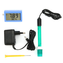 (EU Plug 220V) Mini-PH-Temperatur-Monitor für Pool/Aquakultur