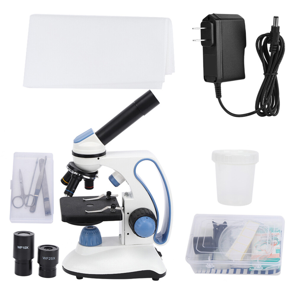 (Us Plug 100-240V) 113Rt 1000X Microscope Student Monocular Wide Angle Us Plug 100-240V 610830923693
