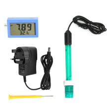 (UK Plug 220V) Mini-PH-Temperatur-Monitor für Pool/Aquakultur